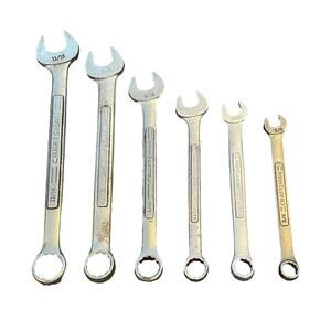 Craftsman Vtg Combination Wrenches x6 V, V^ , VV Series USA Made Various Size